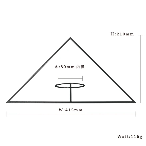 GRAVIRoN Hang Plants シリーズ Triangle 黒皮鉄（プランツハンガー） 観葉植物 プランター_イメージ3
