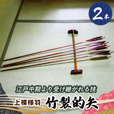 ふるさと納税 伊勢原市 [安田弓具店] 竹製的矢 2本セット(上模様羽) [0143]
