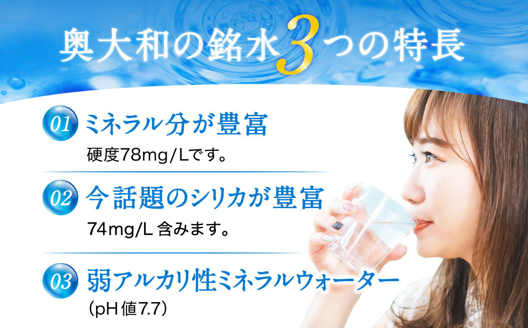 【最短3日発送】奥大和の銘水（月ヶ瀬の水）『500ml×48本セット』シリカ水 軟水 賞味期限2年 長期間保存可能 美味しい水 飲料水 みず ミネラル 美容 備蓄 防災 長期保存 長期保存用 ミネラル