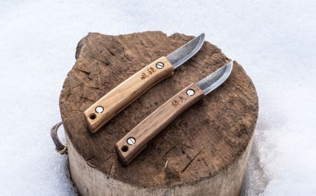 [KAKURI] 折りたたみナイフ 「風雅」 山桜ハンドル 革ケースセット アウトドアナイフ キャンプ用品 アウトドア用品 【038S009】