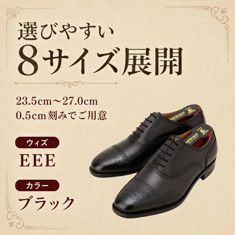 スコッチグレイン ビジネスシューズ メンズ アシュランス 3520 セミブローグ 革靴 本革 日本製 EEE 送料無料 ギフト 23.5cm