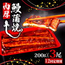 【ふるさと納税】 【12ヶ月連続定期便】うなぎ 蒲焼 肉厚 養殖 鰻 200g×3尾 セット ( 頭付き 鰻 手焼き 蒲焼 タレ付き うなぎ蒲焼き 鰻蒲焼 台湾産 養殖鰻 養殖うなぎ 冷凍 惣菜 真空パック 簡単調理 高知県 須崎市 12回 定期便 )ME13000