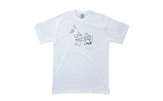 「知床トコさん」×久米繊維　コットンTシャツ　三角デザイン柄　Sサイズ　半袖【配送不可地域：離島・沖縄県】