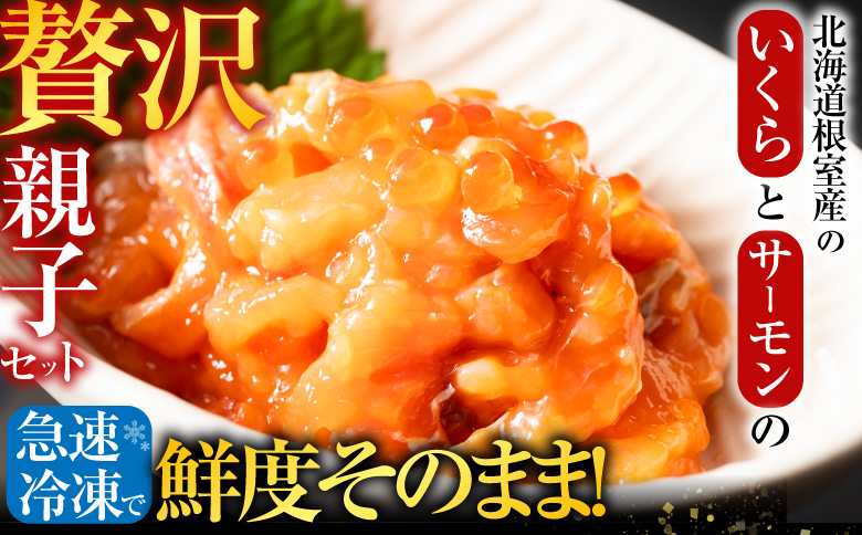 【北海道根室産】<鮭匠ふじい>いくら・サーモン親子丼の具 A-42019