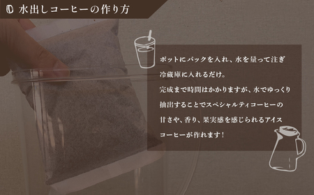自宅で簡単！水出しコーヒーパック 3袋（1袋2個入り） 【コーヒー ドリップコーヒー アイスコーヒー コールドブリューパック 水出し 本格 焙煎 豆 一押し こだわり イチオシ グァテマラ エチオピア