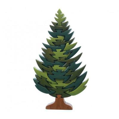 ふるさと納税 河内長野市 モミの木の木製パズル　Lサイズ　アルダー材　色付き