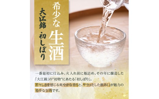 ≪先行受付≫日本酒（生酒） 大江錦初しぼり【年始お届け】