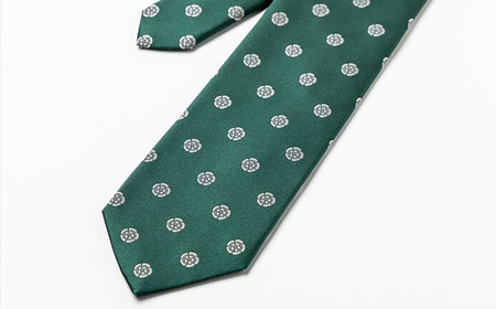 シルク ネクタイ （INOKUCHI1567 ） 織田木瓜柄 緑色 ビジネス スーツ メンズ 岐阜市 / 皐月屋[ANBR013]