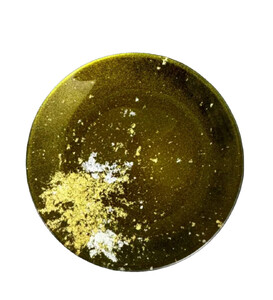 丸小皿 マジョ（金箔）グリーン［NF179］