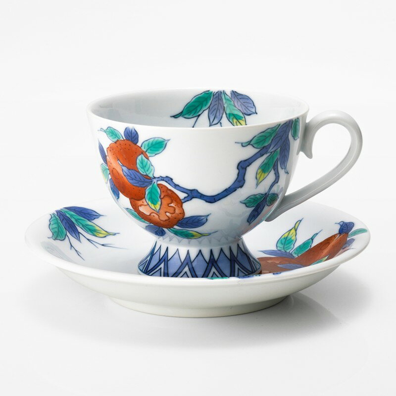 【ふるさと納税】色鍋島柘榴文珈琲碗 023-H1286