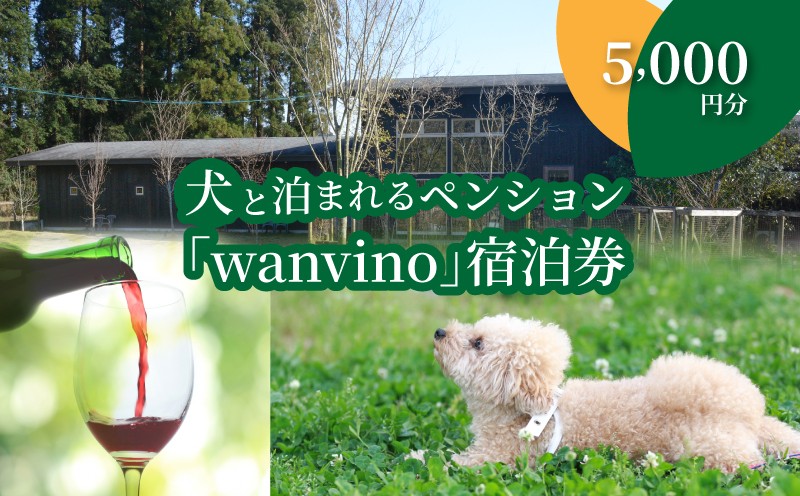 
                  犬と泊まれるペンション「wanvino」5000円分宿泊券  K15_0005_1
                