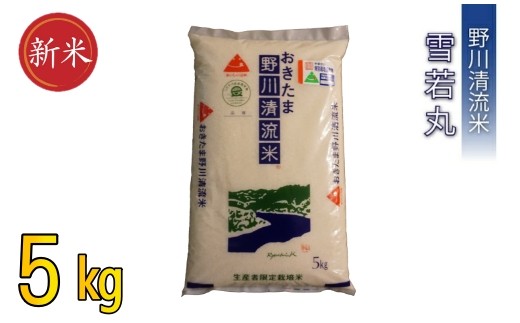 【令和8年産新米】【特別栽培米】野川清流米「雪若丸」5kg_A165(R8)