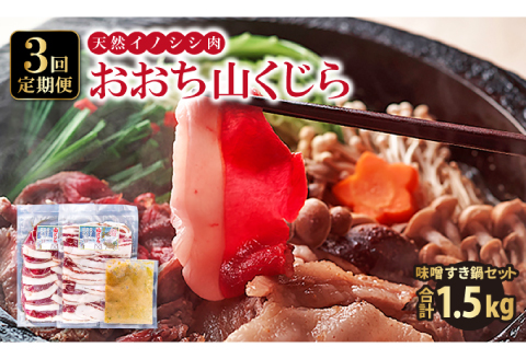 【定期便3回】イノシシ肉 味噌すき鍋セット 約500g【冬猪肉 ロース 200g 夏猪肉 モモ 200g 肉 猪肉 いのしし肉 イノシシ肉 鍋 すき鍋 ぼたん鍋 味噌 みそ ミソ ジビエ鍋 冷凍】