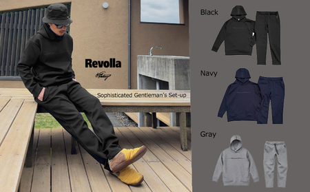 イケオジ・リラックスセットアップ 3色 ネイビー ブラック グレー  静岡県 牧之原市 REVOLLA