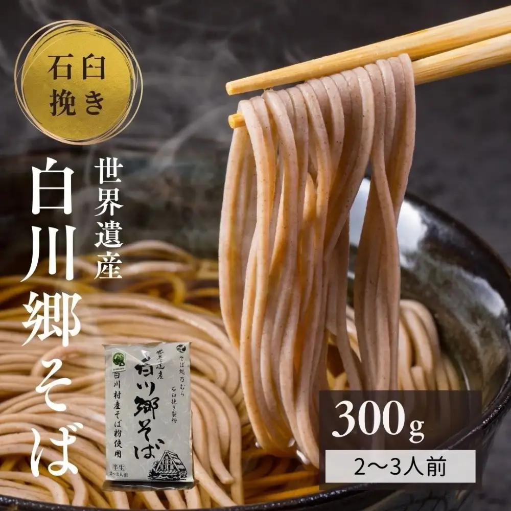 世界遺産白川郷そば 2～3人前 300g 1袋 蕎麦 ソバ そば 半生そば 年越しそば 年末 ざるそば 麺 常温保存 岐阜県 白川村