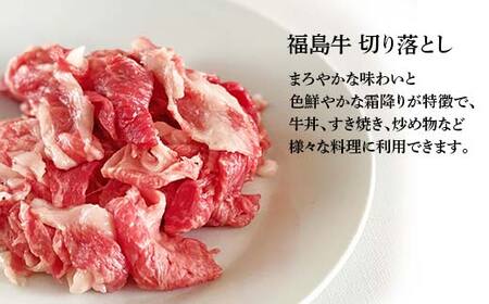福島牛 切り落とし 800g (200g×4パック) 牛肉 黒毛和牛 和牛 国産 F6U-294