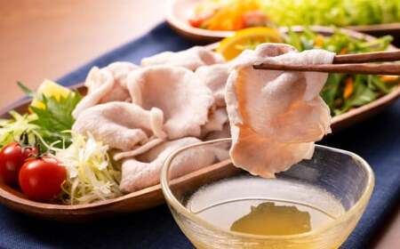 【6ヶ月定期便】おかやまピーチポーク しゃぶしゃぶセット 4～6人前（ゆず塩ぽん酢付き）×6回 計24人前～36人前 計約3360g 豚肉 ポーク ロース バラ お肉 肉 しゃぶしゃぶ 鍋 セット ポ