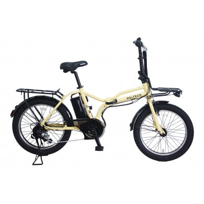PELTECH X-Adventure　20型折り畳み自転車外装6段変速ハイパワーモデル　ベージュ【配送不可地域：沖縄県】
