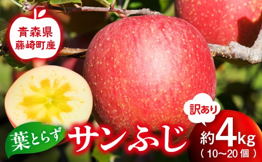 
                  【先行予約】 ≪訳あり≫ 産地直送 葉とらず サンふじ 約4kg (10～20個) 【グランドアップル】 青森りんご 林檎 リンゴ 訳アリ わけあり ワケアリ ご家庭用 規格外 葉取らずりんご 発祥の地 果物 フルーツ 青森県産 藤崎町 おすすめ F41-0022
                