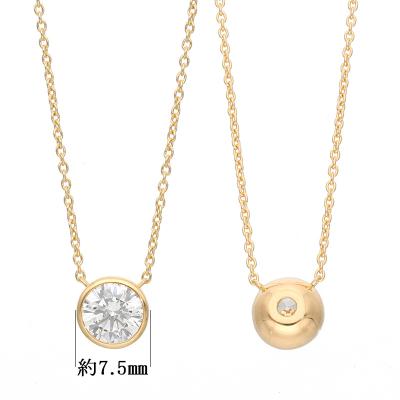 ふるさと納税 甲府市 K18 シンプルダイヤモンドネックレス(1.0ct)　60-9580 |  | 01