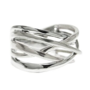 PT900 地金幅広デザインリング【34199-1】