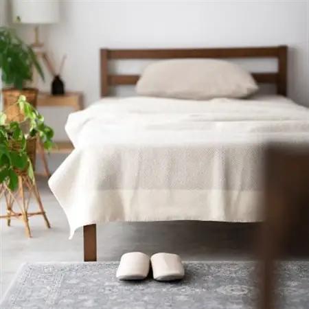 【Woolly】空気を含んだふんわりウール毛布(シングルサイズ)【1501737】