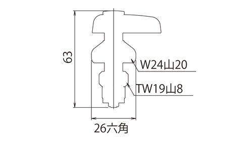 凍結防止ハンドル上部 水栓用部品 KJ16 水生活製作所 [No.1154] ／ 蛇口凍結防止 水栓ハンドル 交換用ハンドル 凍結対策部品 寒冷地対策 自動通水 形状記憶合金 SMAバネ 水栓修理 D