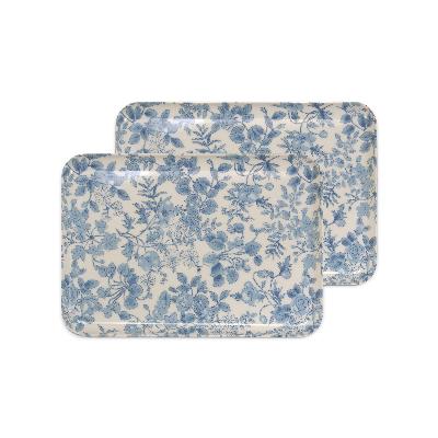 ふるさと納税 海南市 和歌山県海南市 STトレーM 33cm レスト 2枚組 エレガントな花柄デザインの食洗機対応トレー