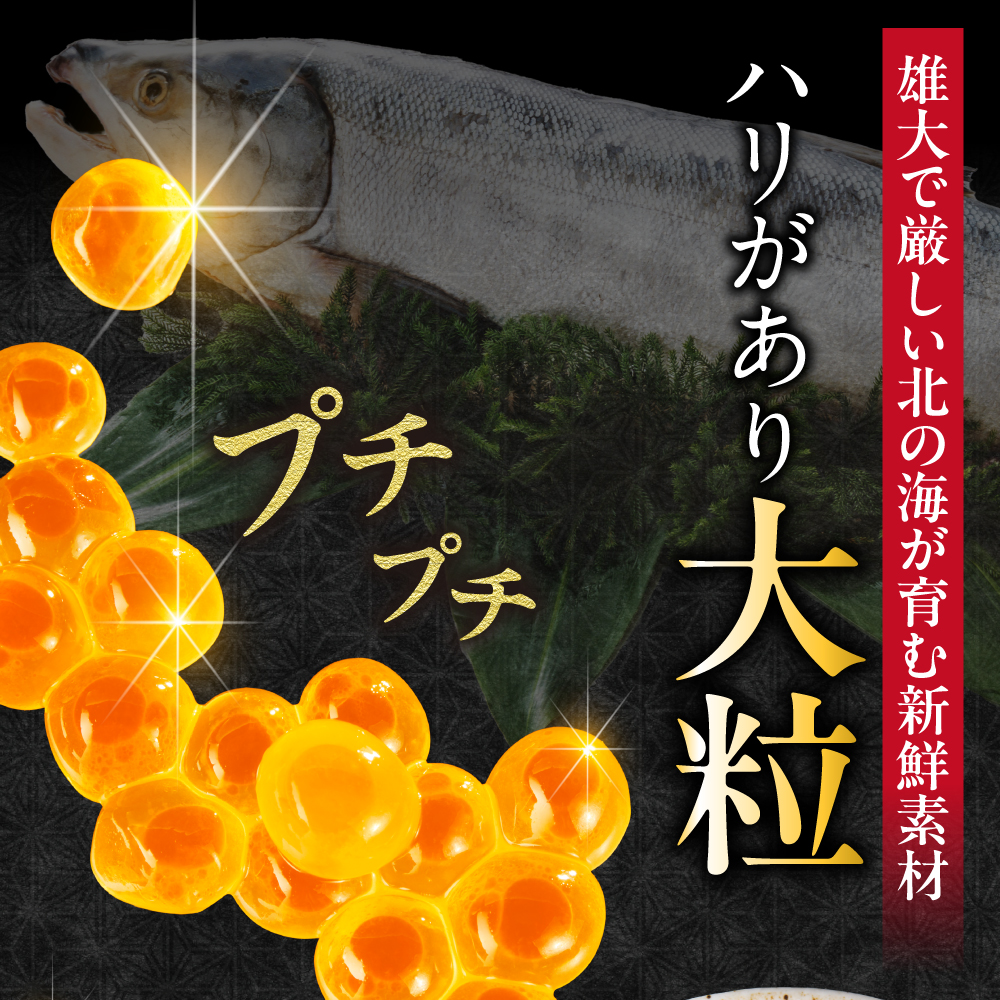 濃厚・大粒！鮭いくら醤油漬け500ｇ（250ｇ×2）