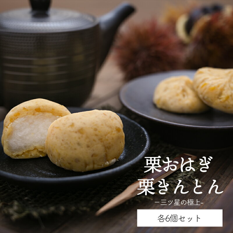 【ふるさと納税】 和菓子 栗きんとん & 栗おはぎ 各 6個入 × 2箱 [栗きんとん はな恵 宮崎県 美郷町 31am0006-NEW] 菓子 お菓子 栗 和栗 国産 スイーツ 冷凍 セット