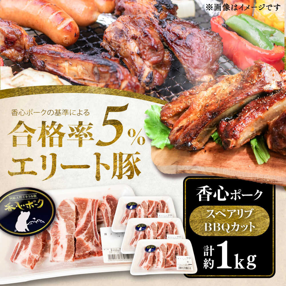 【ふるさと納税】【香心ポーク】スペアリブBBQカット 約1kg 豚肉 ぶたにく ぶた肉 ブタ肉 ブタ ポーク 菊陽 熊本 スペアリブ BBQ カット ミネラ【有限会社コーシン】[BHAH004]