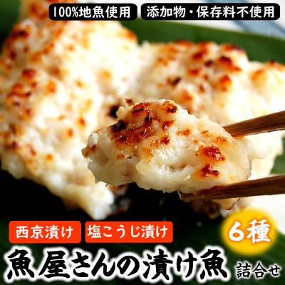 ふるさと納税 新温泉町 魚屋さん自家製　地魚の漬け魚　6種詰合せ(西京漬けと塩麹漬け)