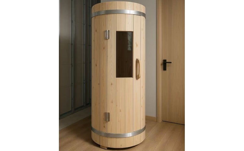 
            家庭用フィンランド式バレルサウナ「俺の蒸樽」※申込前に要連絡※ ヒノキ 檜 樽型
          