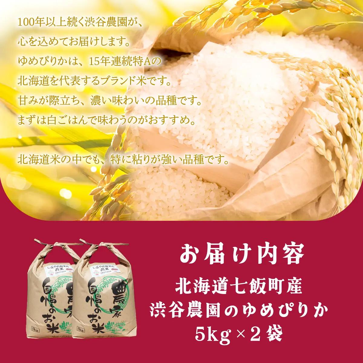 【先行予約 令和8年10月発送】令和8年産 渋谷農園のゆめぴりか 10kg (5kg×2袋) NABT004
