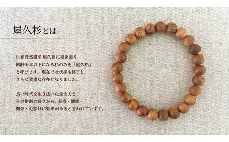 屋久杉8mm玉ブレスレット【18cm (M)】