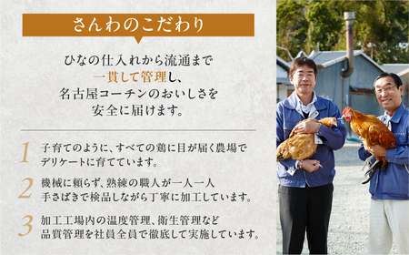 三和 純鶏 名古屋コーチン もも肉 3kg 地鶏 鶏肉 創業 明治 33年 さんわ 鶏三和 冷蔵 冷蔵配送 とりにく さんわ 鶏 とり肉 もも モモ肉 もも肉 国産 田原市 33000円 肉