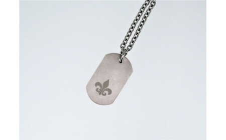 チタン　白百合IDプレート（中）ペンダント 岩手県北上市　中川装身具工業株式会社