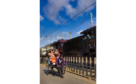 秩父花鳥風月　人力車ペア乗車券　40分 ／ 観光 車夫 ガイド 市街地 案内 チケット 埼玉県 No.600