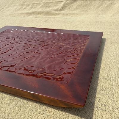 ふるさと納税 香川県 【香川漆器】39cm長角盛台　ノミ目後藤塗 |  | 01