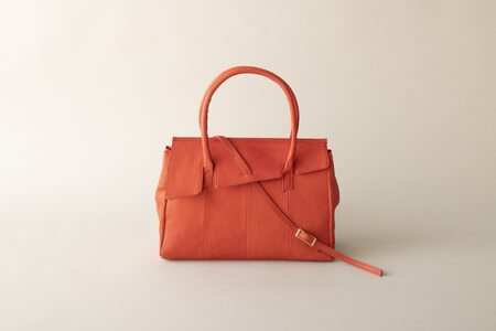 OBI（革のカシミヤ 郡上市産 明宝鹿革バッグ）ルージュ