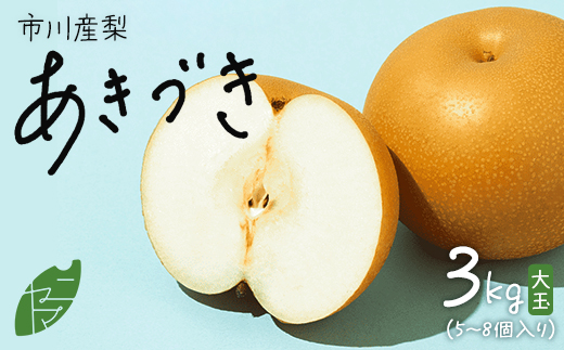 市川産　梨　あきづき　3kg　【12203-0463】 なし ナシ 市川のなし 果物 くだもの フルーツ 市川市 ヤマニ果樹農園