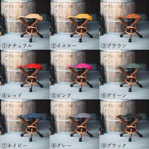 革と木のハンティングチェア：ロータイプ【ブラウン】【本革　タンニンなめし　イタリアンレザー】