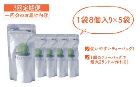 【全3回定期便】 オリーブ ハーブティー  40個（8個入×5袋）長与町/ゆきのヶ丘オリーブ園 [EAV002]  ハーブティー オリーブティー ティーバッグ