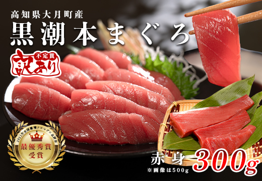 【訳あり】本マグロ 赤身300g 不定貫 養殖マグロ 高知県産 指定日発送可能　ふるさと納税 訳あり わけあり 本マグロ 赤身 クロマグロ 養殖マグロ 黒潮本まぐろ 大月町 3人前 4人前 刺身用 海鮮 ギフト お得 数量限定 トロ 魚 刺身セット 送料無料 ご自宅用 業務用 冷凍 人気 本鮪 鮮度抜群 美味しい 高知県産