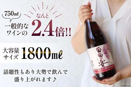 赤 白 葡萄の宴 |名物 一升瓶ワイン 1.8L×6本