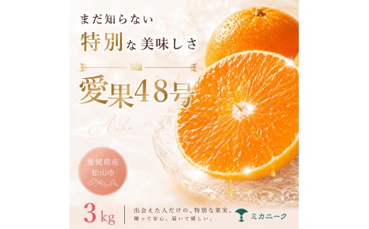 【知る人ぞ知る】 幻の新品種 【愛果48号】 3kg 愛媛県産 国産 【2027年2月下旬頃から順次発送】 | 日本 みかん 愛果48号 あいか  蜜柑 アイカ 柑橘 果物 愛媛のみかん くだもの 贈答 フルーツ ご家庭用 数量限定 愛媛県産 ミカン 愛媛県 松山市