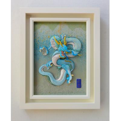 ふるさと納税 野田市 押絵伝統工芸品　水龍　大