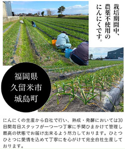 久留米産　熟成黒にんにく　6袋セット_熟成 黒にんにく セット 7粒入り×6袋 久留米産 生にんにく 長時間熟成 自己発酵 アミノ酸 ポリフェノール 豊富 抗酸化作用 抗アレルギー作用 発酵 糖度 ド