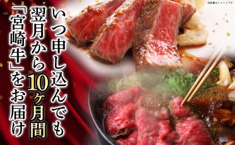 宮崎牛定期便(10ヶ月)〔T120（10）-0103〕