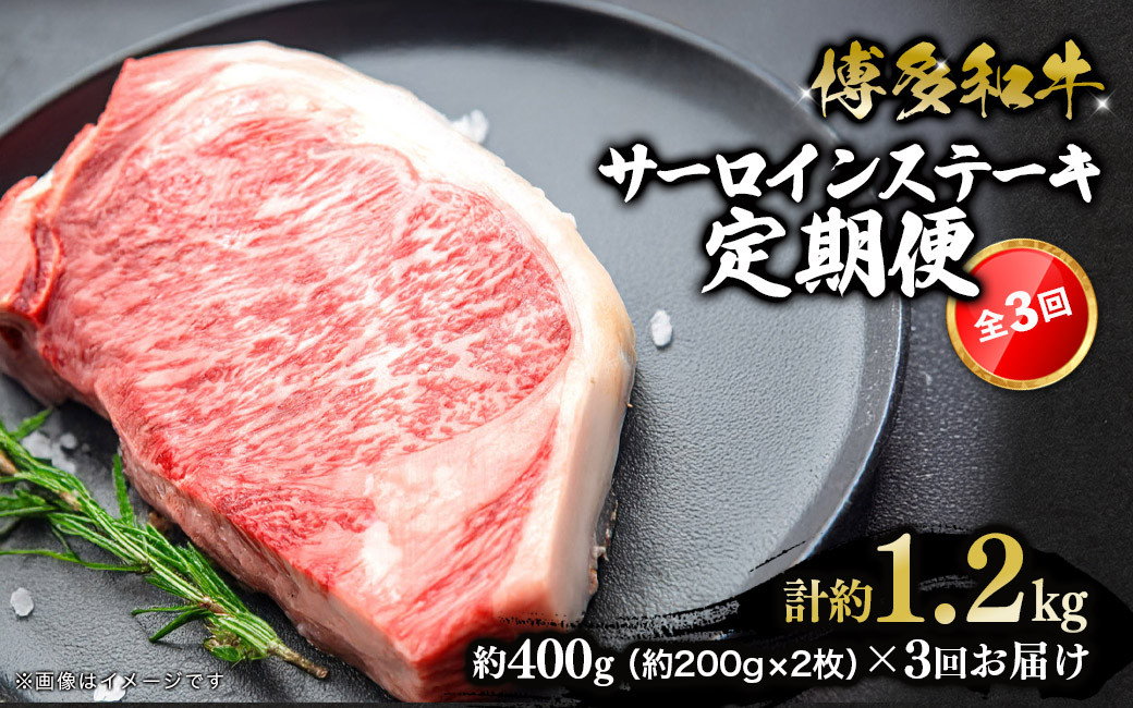 
            博多和牛 サーロインステーキ 定期便全3回 肉 お肉 焼肉 牛 牛肉 和牛 バーベキュー BBQ ステーキ 焼肉
          